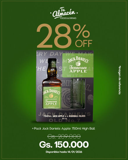 Imagen de JACK DANIEL'S TENNESSEE APPLE 750ML + VASO HIGHBALL